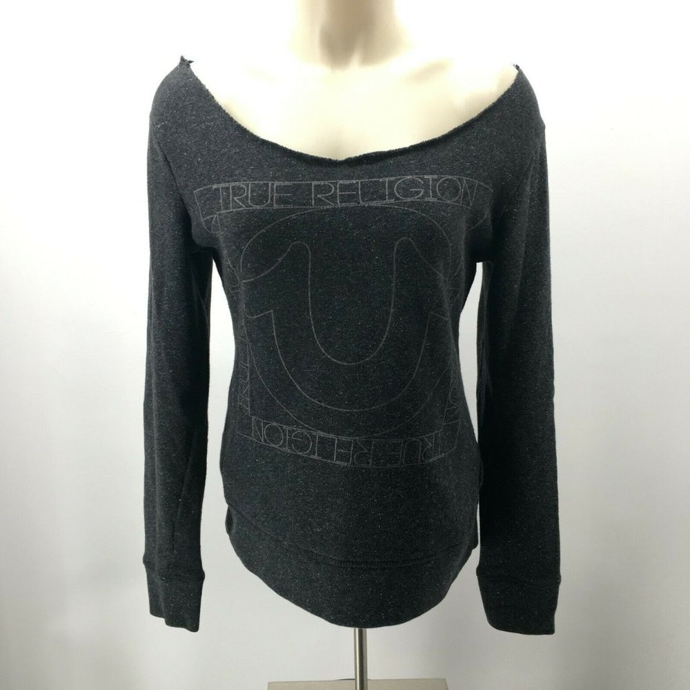 True Religion Pullover Sweater Long Sleeve Cut Out
